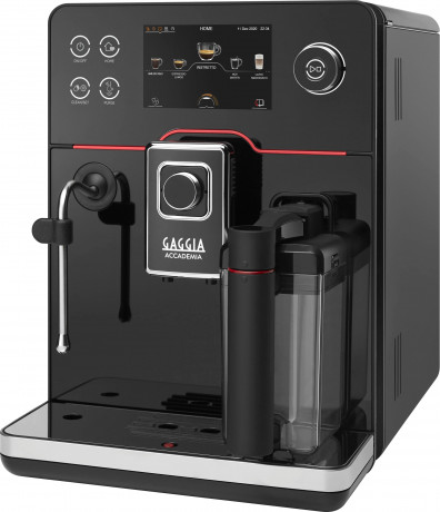 Gaggia Gaggia Kaffeevollautomat Accademia, hochwertige schwarze Glasfront Полностью автоматическая кофемашина Gaggia Accademia, передняя панель из высококачественного черного стекла