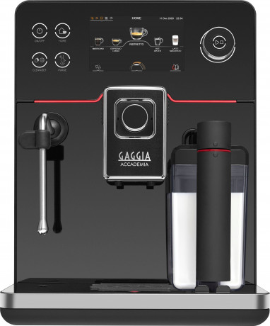 Gaggia Gaggia Kaffeevollautomat Accademia, hochwertige schwarze Glasfront Полностью автоматическая кофемашина Gaggia Accademia, передняя панель из высококачественного черного стекла