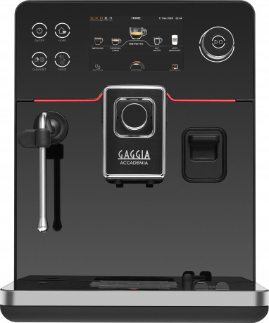 Gaggia Gaggia Kaffeevollautomat Accademia, hochwertige schwarze Glasfront Полностью автоматическая кофемашина Gaggia Accademia, передняя панель из высококачественного черного стекла