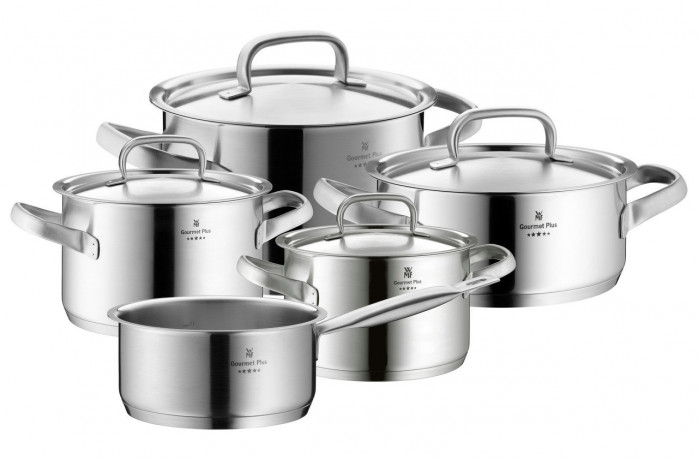 WMF WMF Kochtopfset 5-tlg. GOURMET PLUS silber Набор кастрюль WMF из 5 предметов. ГУРМАН ПЛЮС