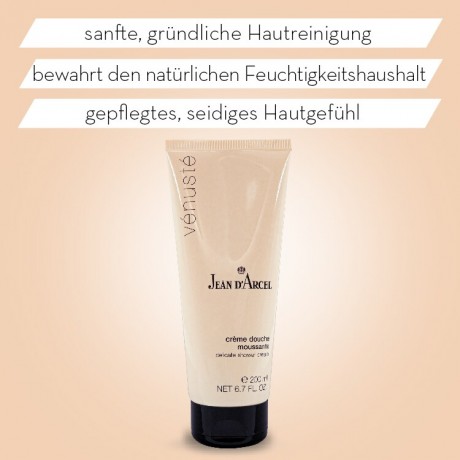 JEAN D'ARCEL creme douche moussante VENUSTE -Duschgel reinigt sanft und grundlich verwohnt die Haut nachhaltig  creme douche moussante гель для душа VENUSTE мягко и тщательно очищает балует кожу в течение длительного времени