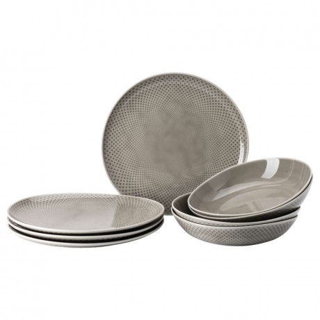 Rosenthal Rosenthal Junto Pearl Grey - Porzellan Set 8-tlg. fur 4 Personen Rosenthal Junto Pearl Grey - Фарфоровый набор из 8 предм. для 4 человек