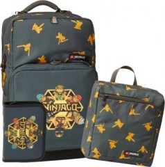 LEGO Schulranzenset JOHANSEN Optimo Plus LEGO NINJAGO Team Golden, 3-tlg. (2022) Набор школьных сумок JOHANSEN Optimo Plus LEGO NINJAGO Team Golden, 3 предмета. (2022)