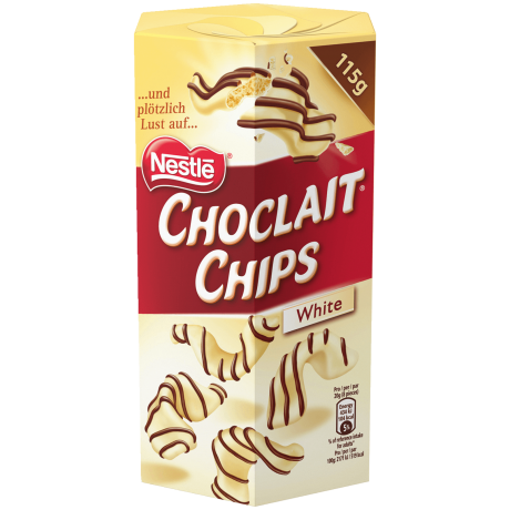 Nestle Choclait Chips White Кренедльки с миндальным вкусом 115г