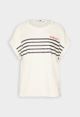 Tommy Hilfiger STRIPE Print T-shirt breton white/desert sky ПОЛОСКА Футболка с принтом бретонский белый/небо пустыни