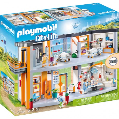 PLAYMOBIL PLAYMOBIL 70190 Grosses Krankenhaus mit Einrichtung PLAYMOBIL 70190 Большая больница с мебелью