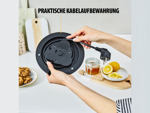 Tristar Tristar Wasserkocher WK-3403, 2200,00 W, digital, 1,7 Liter, LED Anzeige, kabellos, 2200 Watt, silber  Чайник Tristar WK-3403, 2200,00 Вт, цифровой, 1,7 л, светодиодный дисплей, беспроводной, 2200 Вт, серебристый