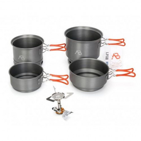 A. Blochl A. Blochl Gaskocher Kochset Star X1 neu, (Spar-Set), Kochset 5 teilig A. Набор для приготовления пищи на газовой плите Blocl Star X1 новый, (экономный набор), набор для приготовления пищи 5 шт.