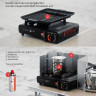 EVOCAMP EVOCAMP Gaskocher 1-flammig Piezozundung mit 4x 227g Gaskartuschen mit Tragekoffer 1-flammiger Gaskocher Газовая плита EVOCAMP, 1 пламя, пьезоподжиг, 4 газовых баллончика по 227 г, с футляром для переноски.
