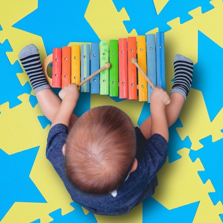 relaxdays 27 x Puzzlematte Sterne weiss-blau 27 x коврик-пазл звезды бело-голубой