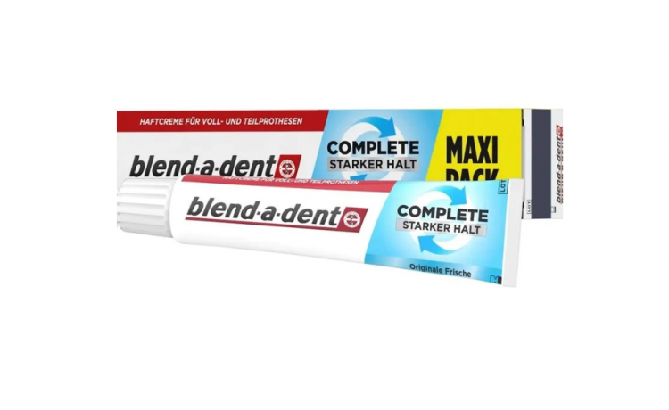 blend-a-dent Complete extra stark 5stk Сверхсильный крем для фиксации зубных протезов, 70 г x 5 упаковок