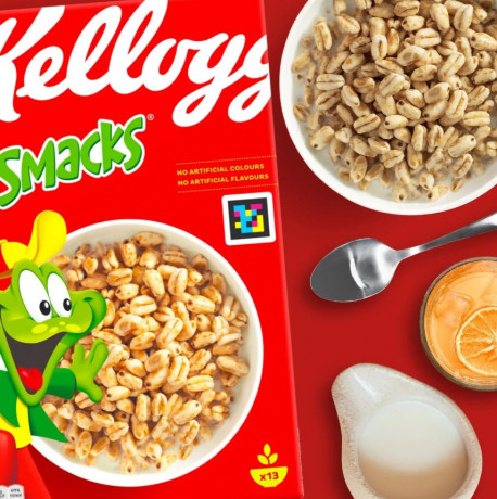 Kelloggs Smacks 400g x 5stk, Сухие завтраки, пшеничные хлопья с медом, хрустящие, для завтрака Набор 5 шт х 400 г