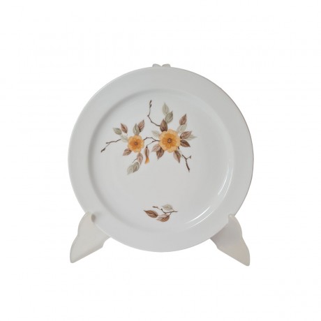 COLDITZ Набор тарелок с оранжево-коричневым цветочным декором, 5 штук, 19см, Германия, 1950-60гг.