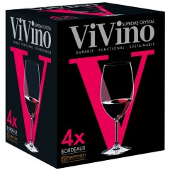Nachtmann Nachtmann ViVino Bordeauxglas Set 4-tlg. h: 217 mm / 610 ml Набор бокалов для бордо Nachtmann ViVino из 4 предм. высота: 217 мм / 610 мл