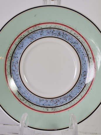 Кофейная пара винтажная с ярким цветочным рисунком, фарфор, Tasse Ivoire/Unterteller Winterling, 7,5 x 5,5 см / 12 см, Германия, 1960-70гг.