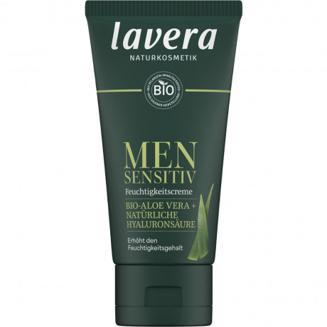 LAVERA Men sensitiv Feuchtigkeitscreme, 50 ml, Лавера Увлажняющий крем для чувствительной мужской кожи, био-алоэ вера и гиалуроновая кислота, 50 мл