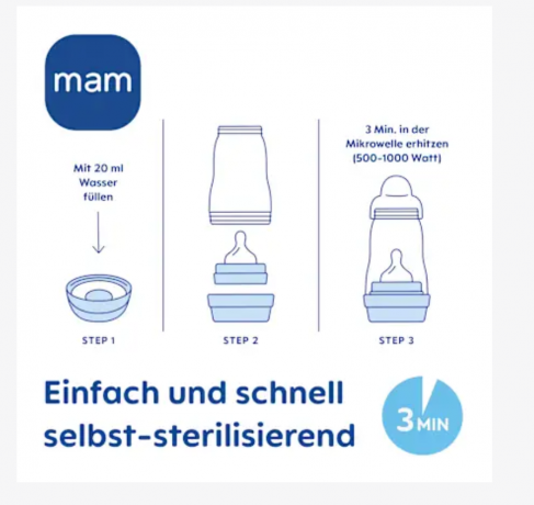 mam Babyflasche Easy Start Anti-Colic, mint, von Geburt an, 260 ml, Детская антиколиковая бутылочка Easy Start, мятный цвет, с рождения, 260 мл