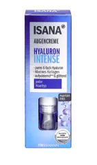 ISANA Augencreme Hyaluron Intense, Крем для кожи вокруг глаз с гиалуроновой кислотой, 15 мл