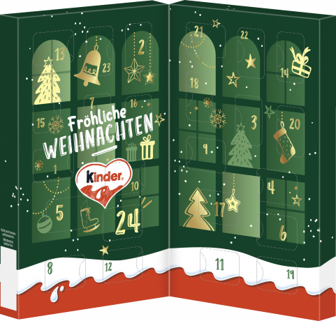 Ferrero Kinder Mix Tisch Adventskalender 2026 121 g, Ferrero Kinder Mix Настольный адвент-календарь 2026, 121 г, 24 сладости