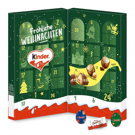 Ferrero Kinder Mix Tisch Adventskalender 2026 121 g, Ferrero Kinder Mix Настольный адвент-календарь 2026, 121 г, 24 сладости