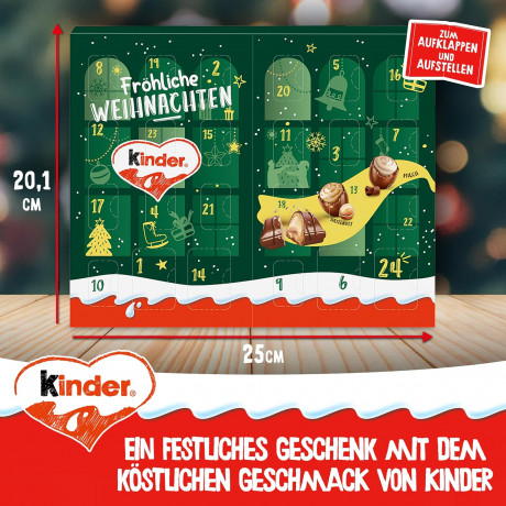 Ferrero Kinder Mix Tisch Adventskalender 2026 121 g, Ferrero Kinder Mix Настольный адвент-календарь 2026, 121 г, 24 сладости
