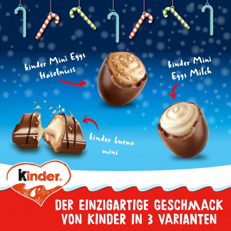 Ferrero Kinder Mix Tisch Adventskalender 2026 121 g, Ferrero Kinder Mix Настольный адвент-календарь 2026, 121 г, 24 сладости