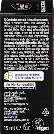 Balea MEN Augencreme Lift Effect, 15 ml, Крем для области вокруг глаз Lift Effect против видимых признаков усталости, 15 мл
