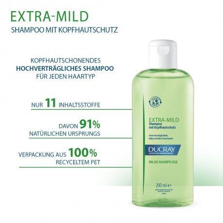 Ducray EXTRA MILD Shampoo biologisch abbaubar  Биоразлагаемый шампунь EXTRA MILD