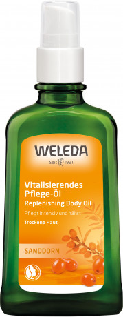 WELEDA SANDDORN Vitalisierendes Pflege-Oel, 100 ml, Облепиховое масло для тела для интенсивного ухода за сухой кожей, 100 мл
