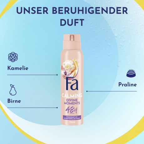 Fa Calming Divine Moments Deospray 150 ml, Дезодорант-спрей FA Divine Moments с ароматом дикой камелии, 150 мл