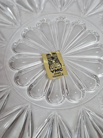 Набор тарелок винтажных VMC Reims, заводская упаковка, стекло, 3 шт., 14,5 см, Франция, 1960-70гг.