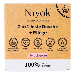 Niyok 2in1 feste Dusche+Pflege Soft blossom 80g  Твердый душ+уход 2в1 Мягкий цветок 80г