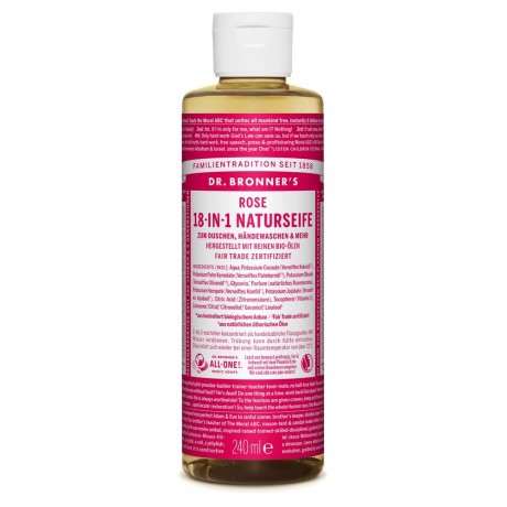 Dr. Bronner's Rose 18in1 Naturseife 240ml Роза натуральное мыло 18в1 240мл