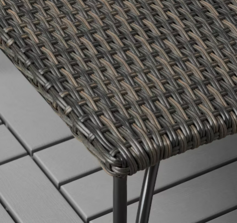 JUTHOLMEN Hocker/auben, dunkel graubraun 65x65x31cm 004.691.15, ЮТОЛЬМЕН Табурет открытый, темно-серо-коричневый 65x65x31см, 1 шт