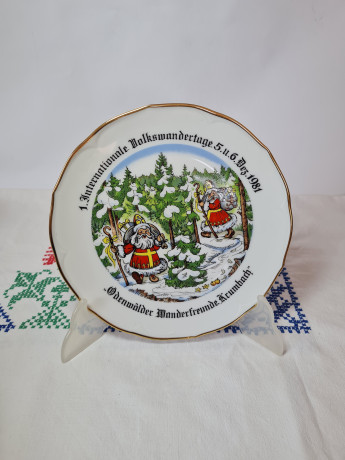 E & A Bockling Neudenau Декоративная тарелка "Международный день походов 1981г", 19см, Германия, 1981г.