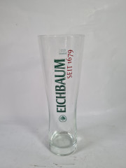 Немецкий бокал винтажный Eichbaum Ureich Pils. с зеленым логотипом, стекло, 0.5 л, 24 см, Германия, 1970-80гг.