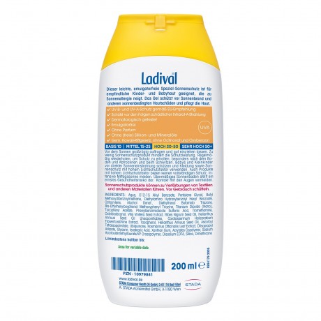 Ladival Kinder allergische Haut Gel LSF 30 Детский гель для аллергической кожи SPF 30