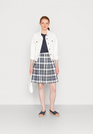 Tommy Hilfiger SKIRT Mini skirt icon/ecru/blue ЮБКА Мини-юбка значок/экрю/синий