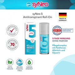 syNeo  Deo Roll-On Antitranspirant ohne Parfum, Шариковый Дезодорант антиперспирант с защитой от пота до 5 дней, 3 штуки х 50 мл