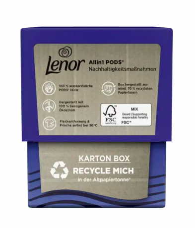 Lenor Vollwaschmittel Pods Aprilfrisch 2 х 14WI, Капсулы для стирки Ленор 3 в 1 Апрельская свежесть, 2 упаковки х 14 шт (28 штук)