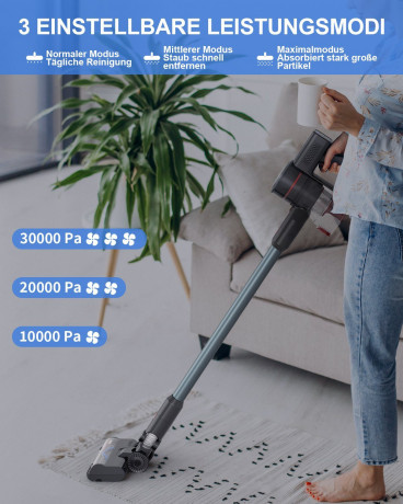 Redkey Redkey Akku-Stielstaubsauger P9, 350,00 W, 8 in 1 Staubsauger kabellos, 30KPa Akku Staubsauger mit LED-Burste, 2600 mAh Wechselakku,Duale HEPA-Filtration, Wandhalterung Беспроводной пылесос Redkey P9, 350,00 Вт, беспроводной пылесос 8 в 1, аккумул