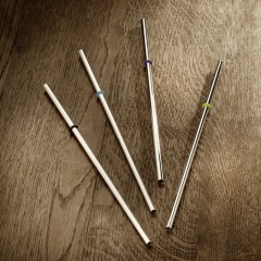 Robbe &amp; Berking Robbe &amp; Berking Bar-Kollektion - 90 g versilbert Trinkhalm mit Reinigungsburste und 5x Kunststoffring Коллекция Robbe &amp;amp; Berking Bar - посеребренная соломинка для питья 90 г с чистящей щеткой и пластиковым кольцом 5x