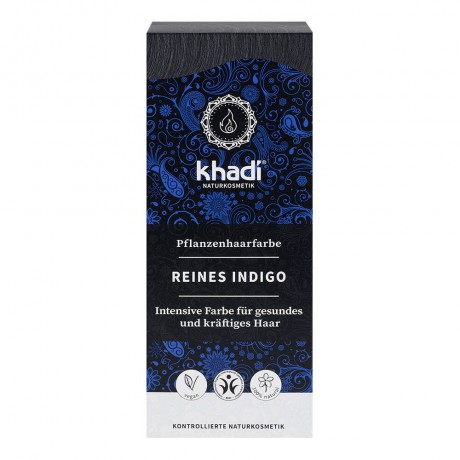 Khadi Naturkosmetik Pflanzenhaarfarben Indigo Schwarz 100g Травяная краска для волос черный индиго 100г