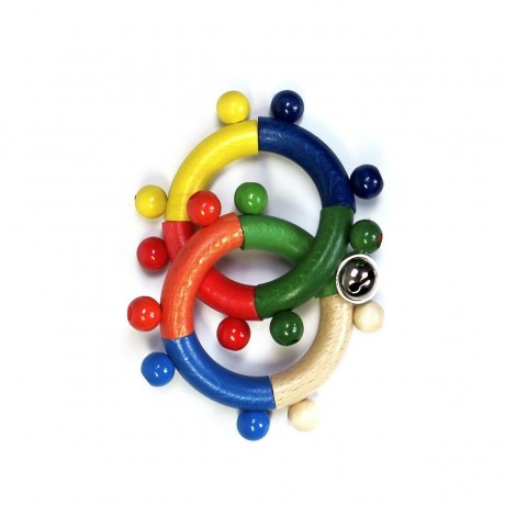 HESS Babyspielzeug Motorikrassel 2 Ringe Детская игрушка Motorikrattle 2 кольца