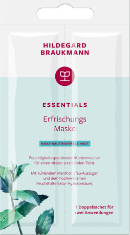 Hildegard Braukmann ESSENTIALS Erfrischungs Maske, 14 ml, Hildegard Braukmann маска для лица для нормальной и комбинированной кожи, для женщин, 14 мл