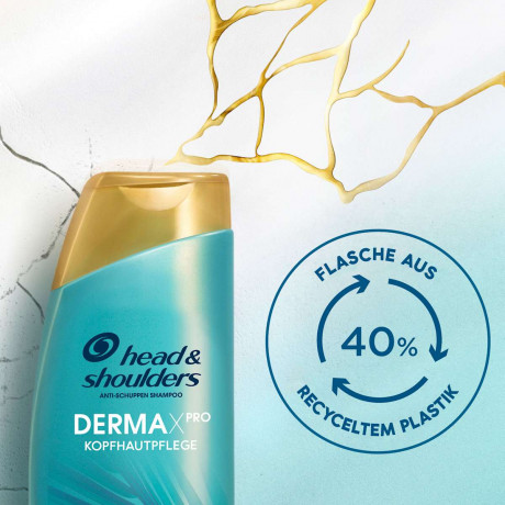 head&shoulders Shampoo Derma x Pro Hydra Pflege, 250 ml, Head & Shoulders шампунь против перхоти DermaXPro Hydra Pflege с кокосовым маслом, алоэ вера и церамидами для сухой кожи головы, 250 мл