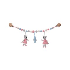 SindiBaba® Kinderwagenkette Katze KITTY gehakelt mit Rasseln Коляска-цепочка кот КИТТИ связана крючком с погремушками