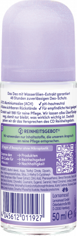 CD Deo Roll-on Wasserlilie 50 ml, Шариковый дезодорант с водяной лилией, защита от запаха до 48 часов, 50 мл