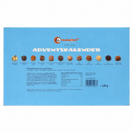 Wagner Mainzelmännchen Adventskalender 2026, Адвент-календарь 2026 Wagner Mainzelmännchen с мини-трюфелями, 24 окошка, 130 г