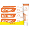 elmex Kariesschutz Zahnpasta 3x 75 ml Vorteilspack, Зубная паста Kariesschutz с аминофторидом для укрепления эмали, 3 × 75 мл